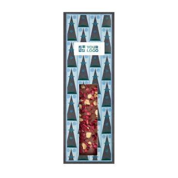 Barra de chocolate con leche (33% cacao) con adornos de fruta y miel