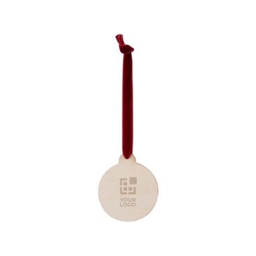 Adorno en forma de bola de navidad con cinta de terciopelo