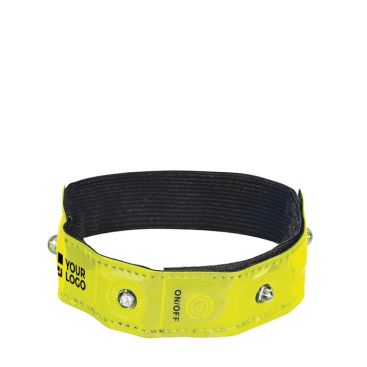 Brazalete reflectante y ajusatable con 4 LED rojos y función flash