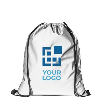 Bolsa reflectante de poliéster con asas negras 200 g/m2