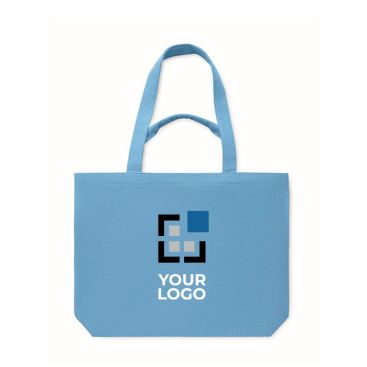 Bolsa de tejido reciclado con asas cortas y largas 320 g/m2