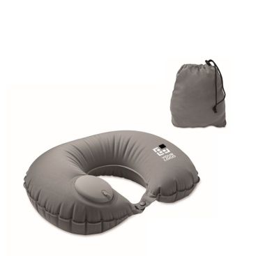 Almohada inflable de viaje con inflador y sistema de vaciado