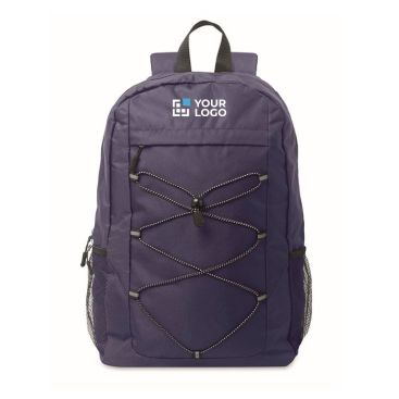 Mochila de poliéster RPET con bolsillos de malla a ambos lados