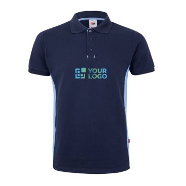 Polo laboral de piqué de algodón y poliéster manga corta 180 g/m2 