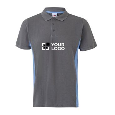 Polo de trabajo de piqué bicolor de manga corta 180 g/m2 