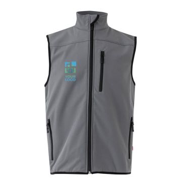 Chaleco laboral softshell con forro polar de poliéster 280 g/m2 