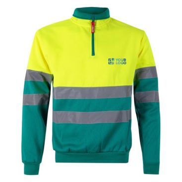 Jersey polar bicolor de trabajo en poliéster de 300 g/m2 