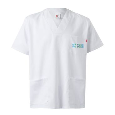 Túnica de sarga de manga corta de poliéster y algodón 190 g/m2 