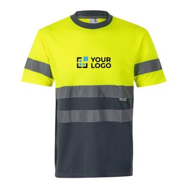 Camiseta técnica para trabajar de poliéster con reflectantes 140 g/m2 