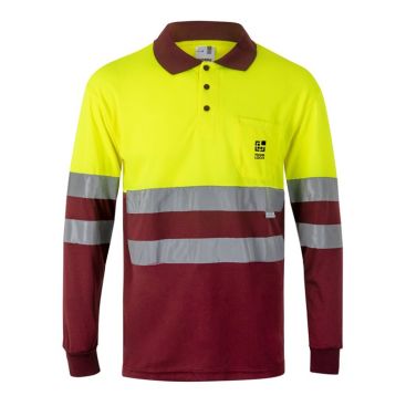 Polo de trabajo de manga larga extra grande de poliéster 160 g/m2 