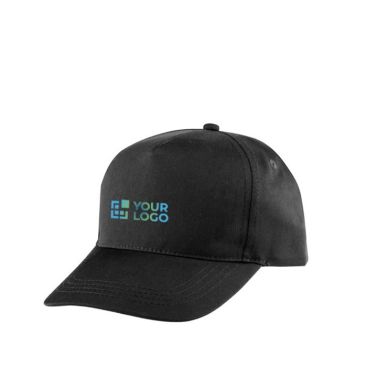 Gorra de poliéster reciclado con 5 paneles y cierre adhesivo 210 g/m2