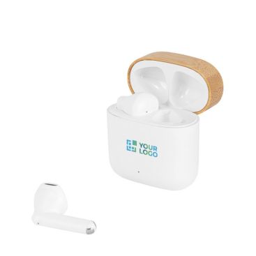 Auriculares inalámbricos con tapa de bambú y 5 horas de autonomía