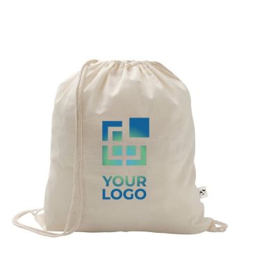 Mochila de cuerdas de algodón reciclado y poliéster 150 g/m2