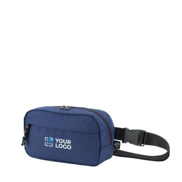 Riñonera de poliéster reciclado con forro y 2 compartimentos Riñonera de poliéster reciclado con forro y 2 compartimentos