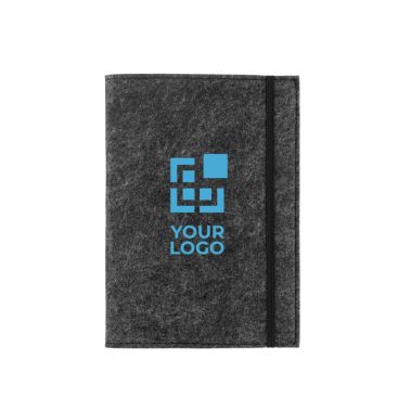 Bloc de notas con tapas de fieltro reciclado A5 hojas a rayas