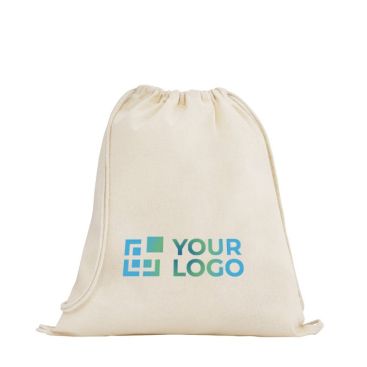 Mochila natural de cuerdas hecha íntegramente en algodón 140 g/m2