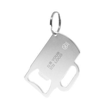 Llavero abridor de aluminio reciclado GRS en forma de jarra