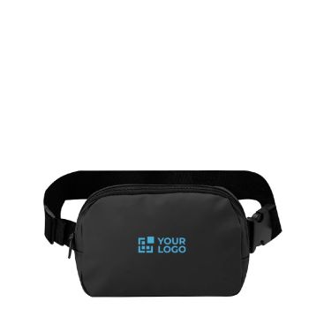 Riñonera de PU de un compartimiento principal y cinta ajustable