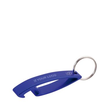 Clásico llavero abridor de aluminio reciclado GRS para botellas