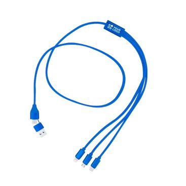 Cable cargador en materiales reciclados con varios cargadores