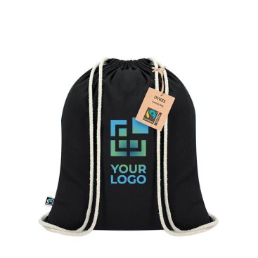 Mochila de cuerdas de algodón con certificación Fairtrade 140 g/m2