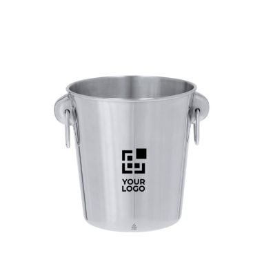 Cubitera de acero inoxidable reciclado con dos argollas 4L