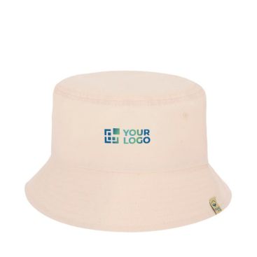Gorro estilo bob de algodón 100% orgánico de color natural