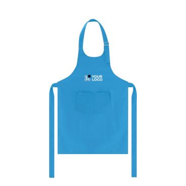 Delantal para niños de algodón y poliéster con bolsillo doble frontal