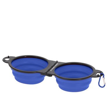 Doble bowl de 450ml cada uno para mascotas con mosquetón