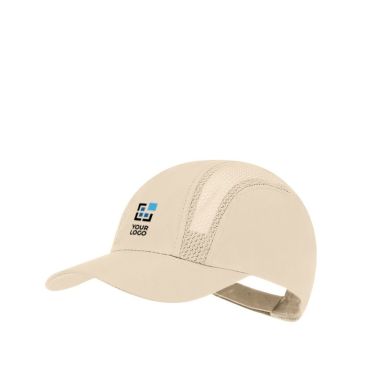 Gorra deportiva de microfibra con paneles transpirables