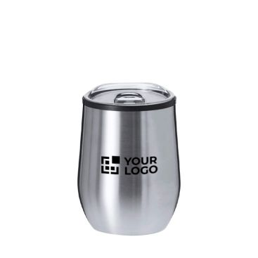 Vaso térmico de acero inoxidable con tapa transparente 330ml