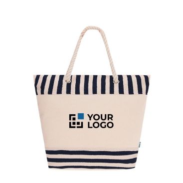 Bolsa de RPET con interior de aluminio y diseños con rayas