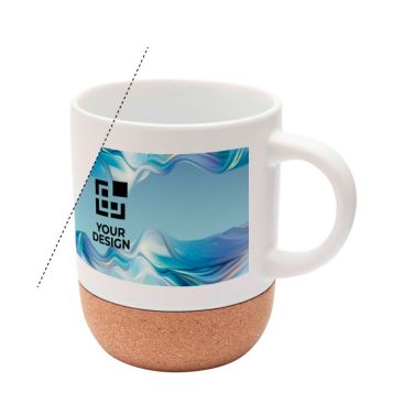 Taza de cerámica de sublimación con base de corcho 300ml