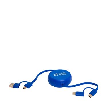 Cable retráctil de sincronización de datos con plástico y aluminio