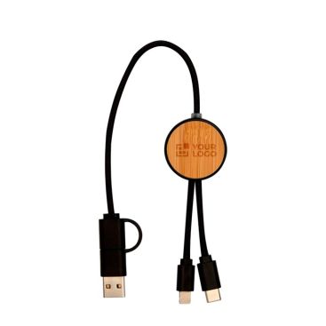 Cable de sincronización de datos y carga rápida con bambú 27W
