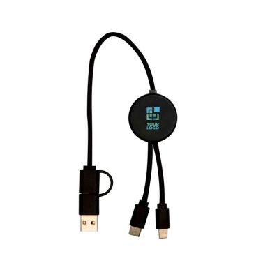 Cable de carga rápida con plástico reciclado y sincronización 5 en 1 vista principal