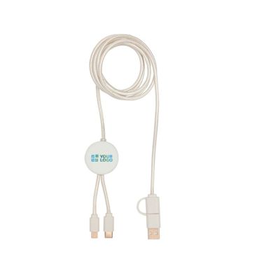 Cable de plástico reciclado y sincronización de datos 27W 5 en 1