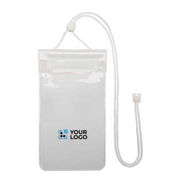 Funda impermeable grande de plástico para móvil con cuerda