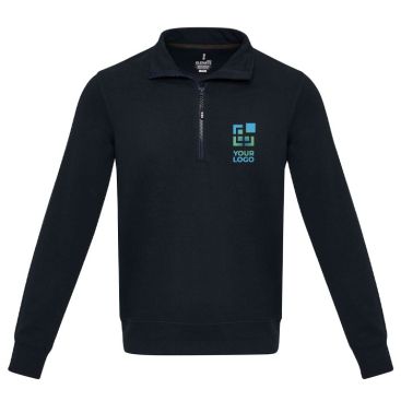 Jersey unisex de tejido reciclado con cremallera corta 280 g/m2 Elevate NXT vista principal