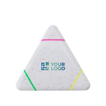 Marcador triangular de paja de trigo con 3 colores distintos