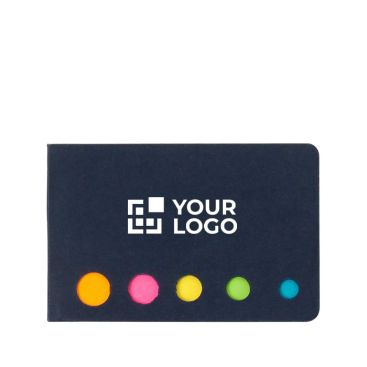 Notas adhesivas en 5 distintos colores con tapa de cartón