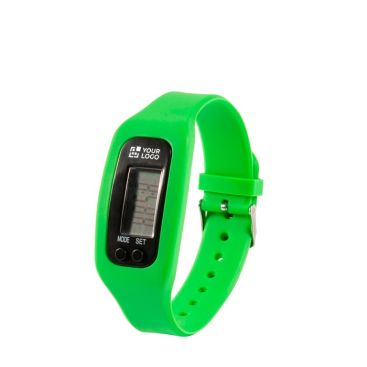 Podómetro de silicona con contador de pasos, calorías y distancia