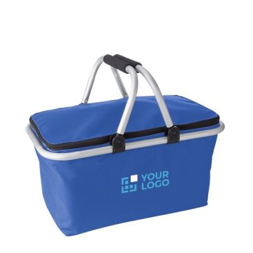 Cesta plegable de poliéster con empuñadora en espuma EVA para picnic