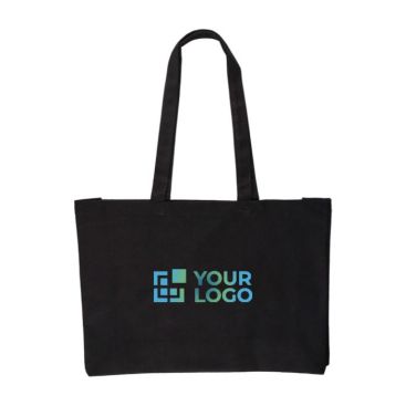 Bolsa de la compra de algodón Oeko-Tex® con fuelle 280 g/m2