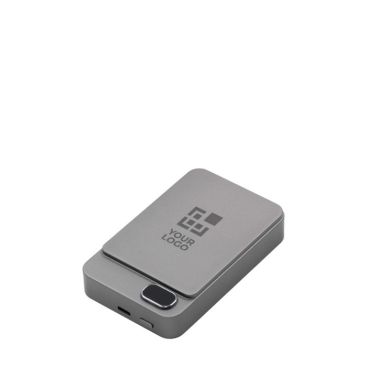 Batería externa inalámbrica y magnética 10.000mAh BrandCharger color grafito vista de impresión