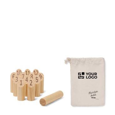 Mini juego de números con 12 bolos numerados y 1 bolo para lanzar