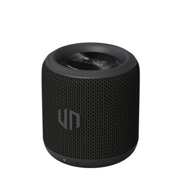 Altavoz con materiales reciclados y micrófono incorporado