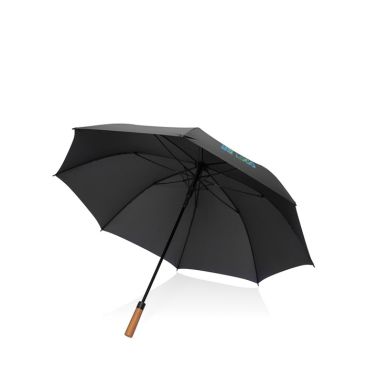 Paraguas semiautomático de RPET de 30'' con eje de metal Ø154
