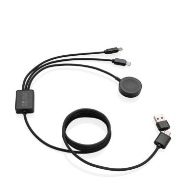 Cable de carga 6 en 1 de materiales reciclados con carga reloj