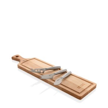 Set de queso con tabla para cortar de madera y cuchillos Boska